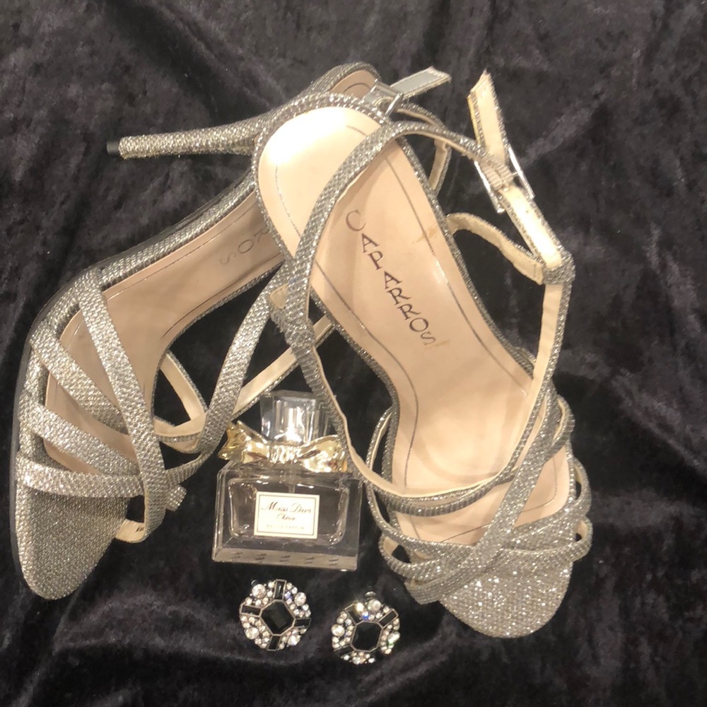 Sparkly Silver Heels